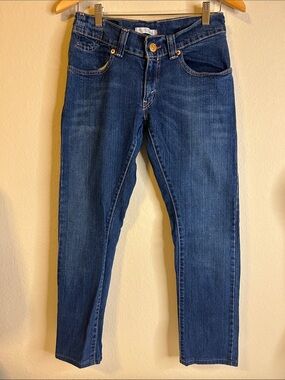 Women’s Levis Slouch Skinny 504 Dark Blue Jeans Low-Rise Fit Size 7M